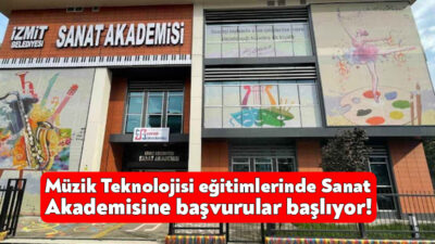 İzmit Belediyesi Sanat Akademisi'nde Ses Prodüksiyonu ve Müzik Teknolojisi Eğitimlerinin