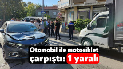Kocaeli'nin Darıca ilçesinde otomobil ile motosikletin çarpışması neticesinde motosiklet sürücüsü