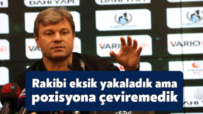 Kocaelispor Teknik Direktörü Ertuğrul Sağlam, Ümraniyespor maçının ardından yaptığı açıklamada,