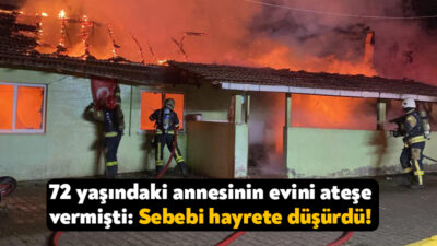 Kocaeli'de alkollü olduğu sırada annesinin içinde bulunduğu eve benzin dökerek