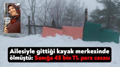 Kocaeli'nin Kartepe ilçesinde 50 yaşındaki kadının kayak merkezinde şambrelle
