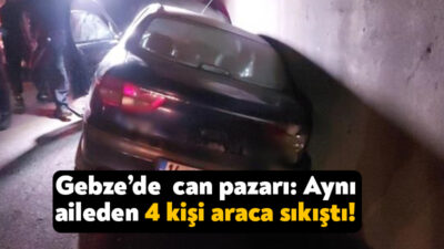 Kocaeli'nin Gebze ilçesinde meydana gelen trafik kazasında kontrolden çıkan araç