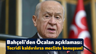 Milliyetçi Hareket Partisi Genel Başkanı Devlet Bahçeli partisinin grup toplantısında