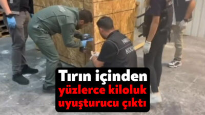 Kocaeli'de operasyon neticesinde bir konteynırda narkotik köpeği ile yapılan aramada