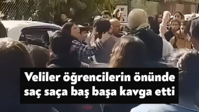 Kocaeli’nin İzmit ilçesinde iki kadın veli okul çıkışı, öğrencilerin gözü