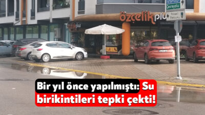 Kartepe’de yağmur sularına karşı yeterli mazgal bulunmadığı için yol kenarında