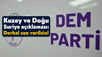 DEM Parti Kocaeli İl Başkanlığı Suriye’deki yerleşim yerlerine saldırı yapıldığını