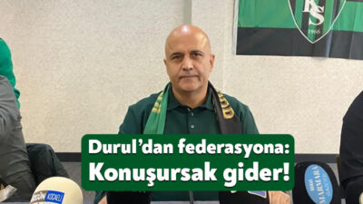 Trendyol 1.Lig’de mücadele eden Kocaelispor’da başkan Recep Durul basın toplantısı