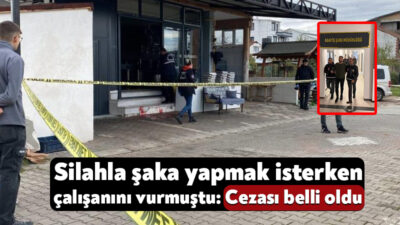 Kocaeli'nin Kartepe ilçesinde 19 yaşındaki çalışanını şakalaşırken başından tabancayla ateş