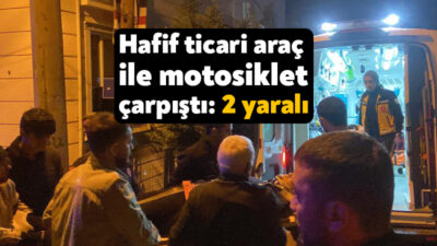 Kocaeli'nin Gebze ilçesinde hafif ticari araç ile motosikletin çarpışması neticesinde