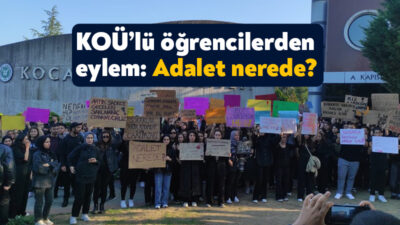 Türkiye’de kadına karşı ses yükseltmek için Kocaeli Üniversitesi’ndeki öğrenciler bugün