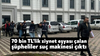 Kocaeli'nin Kartepe ilçesinde bir evden 70 bin TL değerinde ziynet