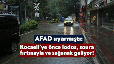 AFAD’ın soru kodlu uyarı yapmasının ardından bir uyarı da Kocaeli