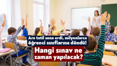 2024-2025 eğitim öğretim yılının ilk ara tatili sona erdi ve