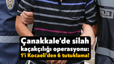 Çanakkale’de Kaçakçılık ve Organize Suçlarla Mücadele Şube Müdürlüğü ekiplerince silah