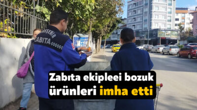 Büyükşehir Zabıtası, Gebze’de bir markete yaptığı denetimde tarihi geçmiş süt