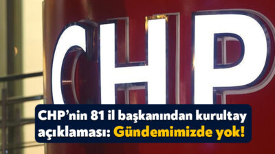 Cumhuriyet Halk Partisi 81 il başkanı ortak basın açıklaması yayınlayarak,