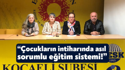 Kocaeli Eğitim Hakkı Platformu tarafından çocuk haklarıyla ilgili basın açıklaması