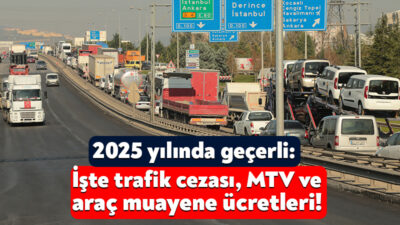 Motorlu Taşıtlar Vergisi’nin 2025 yılı rakamları 12 aylık ortalamalara göre