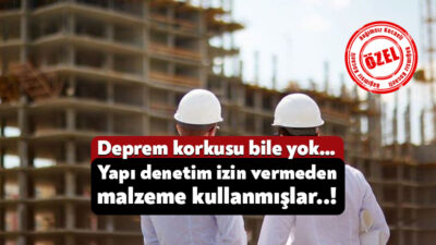 İzmit Belediyesi’nin inşaat işlerinde yapı denetim görevlisinin onayı olmadan malzeme