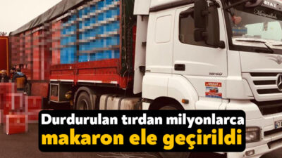Kocaeli'nin İzmit ilçesinde durdurulan tırdan 11 milyon 500 bin bandrolsüz