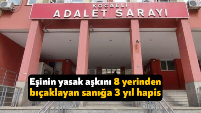 Kocaeli'nin Derince ilçesinde eşinin sevgilisini meyve bıçağıyla 8 yerinden yaralayan