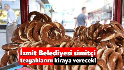 İzmit Belediyesi 16 adet simit tezgahını 3 yıllığına kiraya vermek
