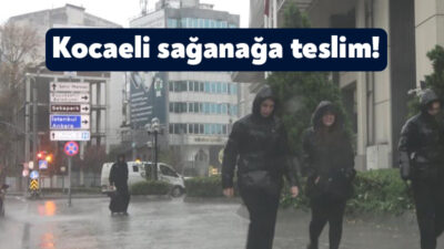 Kocaeli'de etkili olan sağanak hayatı olumsuz etkiledi. Yağmura hazırlıksız yakalanan