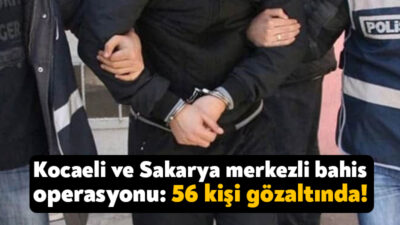 Kocaeli ve Sakarya merkezli gerçekleştirilen bahis ve şans oyunlarına yönelik