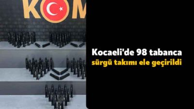 Kocaeli'nin Çayırova ilçesinde polis ekiplerinin yürüttüğü kaçakçılık operasyonunda 98 tabanca