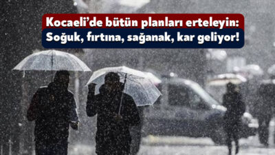 Kocaeli'ye soğuk hava dalgası geliyor. Kocaeli Valiliği yaptığı açıklamayla yarından