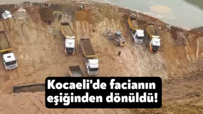 Kocaeli'nin Gebze ilçesinde hafriyat toprağı döküm alanında meydana gelen toprak