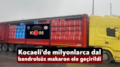 TEM Otoyolu Kocaeli geçişinde durdurulan tırda yapılan aramada 9 milyon