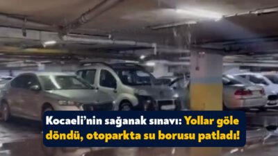 Kocaeli’de bugün öğlen saatlerinde başlayan sağanak yağış hayatı felç etti.