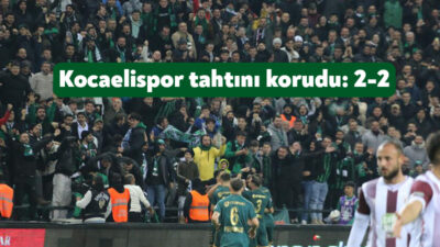 Trendyol 1.Lig'in 13. haftasında Kocaelispor seyircisi önünde Bandırmaspor ile 2-2