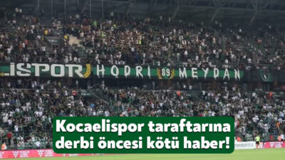 Kocaelispor pazar günü Sakaryaspor ile deplasmanda karşı karşıya gelecek. Yeşil