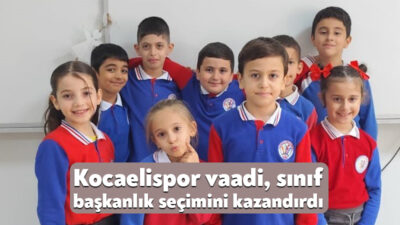 Kocaeli'nin Çayırova ilçesinde ilkokul 3. sınıf öğrencilerinin sınıf başkanlığı seçimine