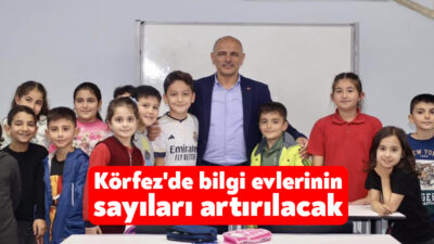 Körfez'de Mimar Sinan Mahallesi'nde hizmete açılan bilgi evini ziyaret eden