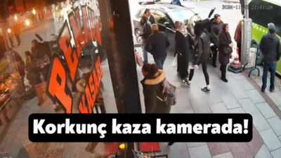 Kocaeli'nin Karamürsel ilçesinde SUV tipi aracın çarptığı aydınlatma direğinin yayaların