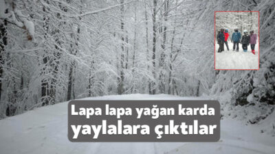 Kocaeli'de lapa lapa yağan karın tadını UTV ile çıkartan vatandaşlar