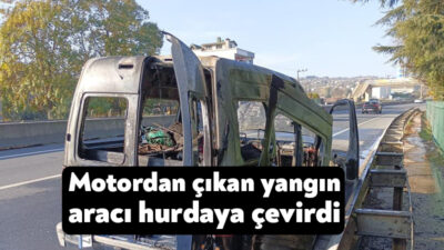 Kocaeli D130 Karayolu Karamürsel-Altınova sınırında seyir halinde olan hafif ticari