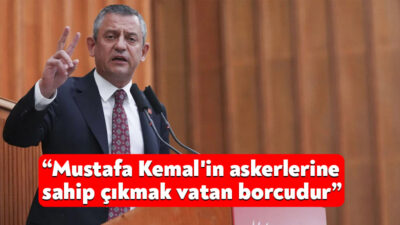 Cumhuriyet Halk Partisi Genel Başkanı Özgür Özel partisinin grup toplantısında