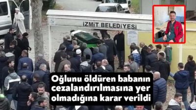 Kocaeli'nin İzmit ilçesinde uyuşturucu bağımlısı olduğu iddia edilen oğlunun, çıkan
