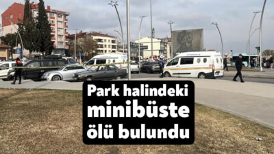 Kocaeli'nin Gebze ilçesinde park halindeki minibüsten kötü koku gelmesi üzerine