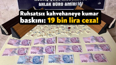 Kocaeli’de emniyet ekipleri ruhsatı olmayan kahvehaneye baskın yaptı. Kumar oynandığı