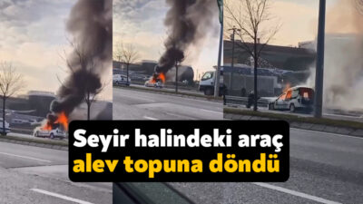 Kocaeli'nin Çayırova ilçesinde seyir halinde olan hafif ticari araç aniden