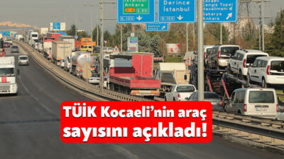 Türkiye İstatistik Kurumu, Kocaeli’de trafiğe kayıtlı olan araç sayısını açıkladı.
