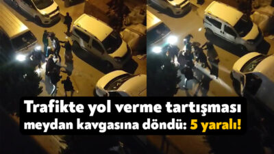 Kocaeli'nin Darıca ilçesinde yol verme meselesi yüzünden çıkan tartışma meydan