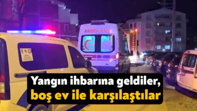 Kocaeli'nin İzmit ilçesinde yangın ihbarıyla harekete geçen ekipler, boş ev
