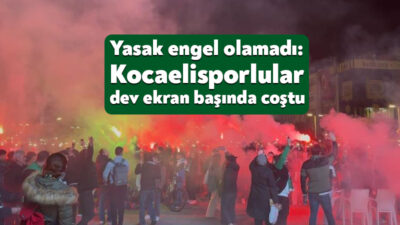 Taraftar yasağı nedeniyle Sakaryaspor-Kocaelispor karşılaşmasına gidemeyen Kocaelispor taraftarı, maçı kent
